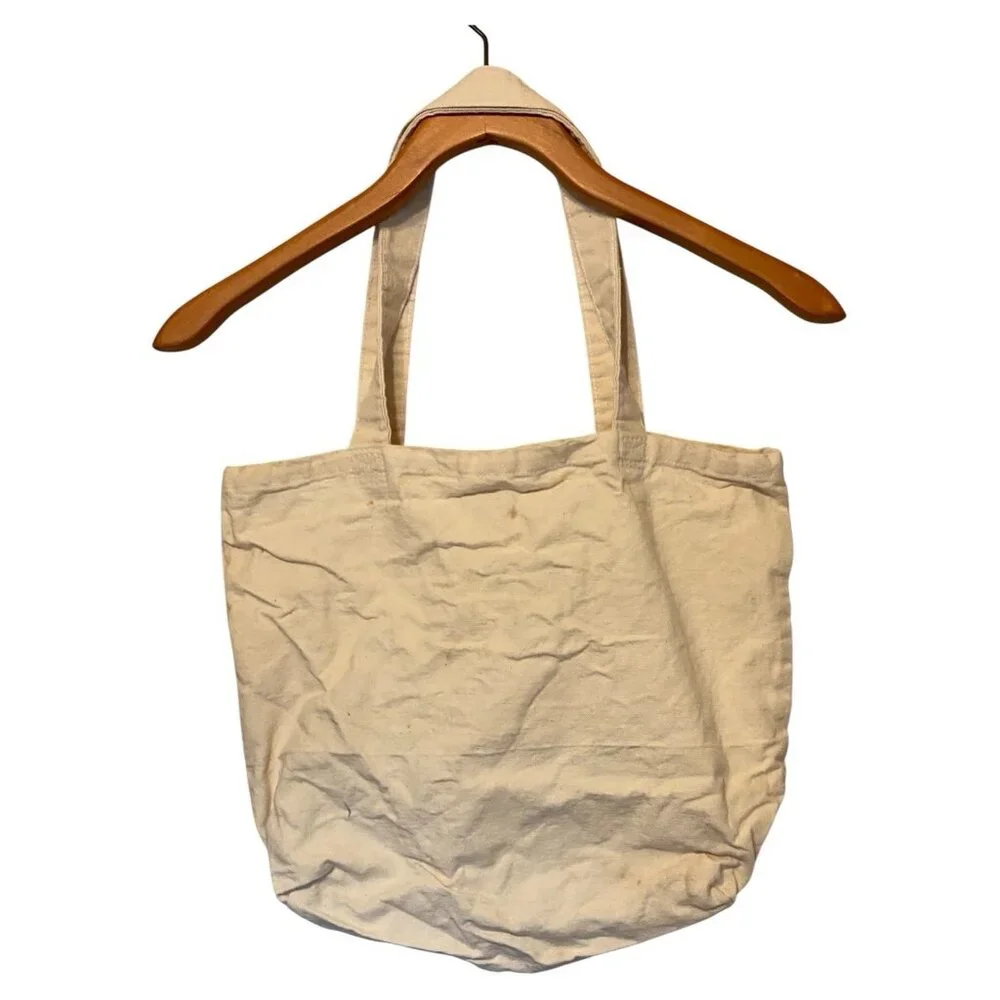 Rural Retreat Indians White Canvas Tote Bag Made in USA 12x11x4 Vintage 90's